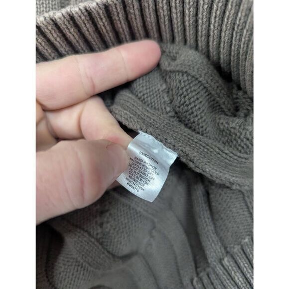 J. Society Varsity Sweater women's size XS green preppy collegiate cable knit - Picture 6 of 7